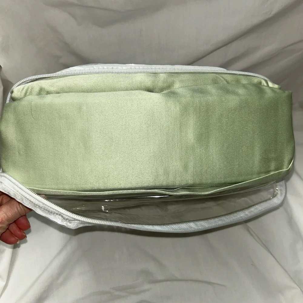 Luxury Collection Cotton 400 TC Thread Count King Sateen Sheet Set Green NEW NIP